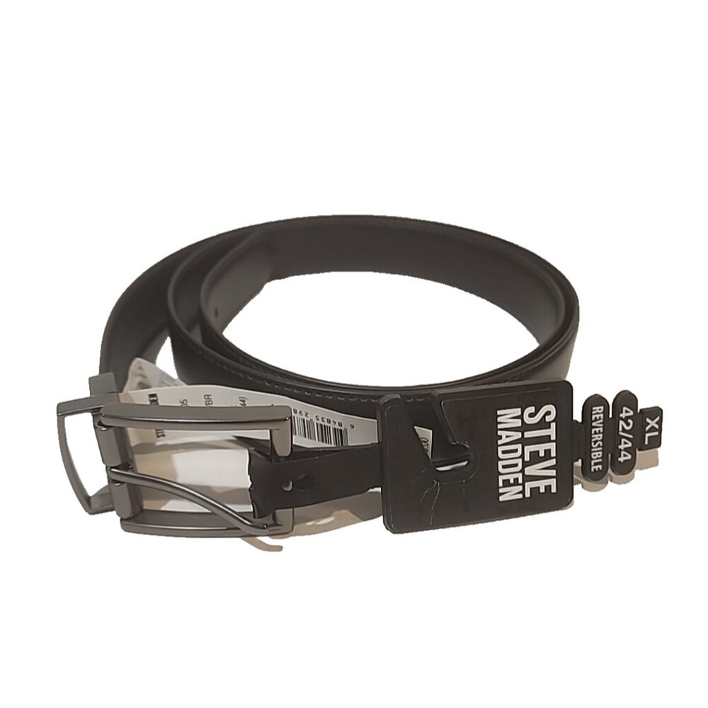 STEVE MADDEN size 42 44 waist  XL Mens reversible dress Belt  black brown new